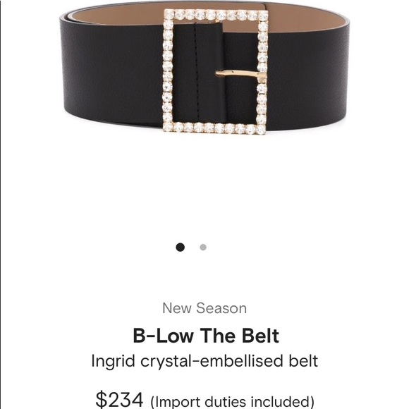 ANTHROPOLOGIE sz Small B-Lo-The--LEATHER Belt Rhinestone Buckle Wide Thick $228 - Picture 6 of 16